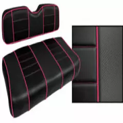 Golf Cart Custom Seat Covers Carbon Fiber Black and Pink EZGO TXT 2014+