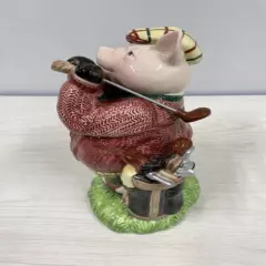 Fitz and Floyd Piggy Golfer Cookie Jar