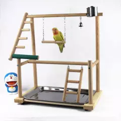 Bird Stand Stand Desktop Training Cockatiel Playground Bird Toy Swing Climbing L