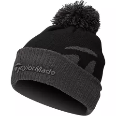 TaylorMade Mens Bobble Beanie Winter Cap Hat - New 2024