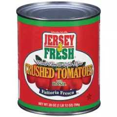 Jersey Fresh Crushed Tomatoes with Basil Fattoria Fresca 28 Ounce Pack of 12