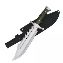 Frost Ultimate Warrior Fixed Knife 9.5" Stainless Steel Blade Pakkawood Handle