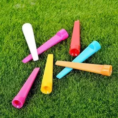 MUXSAM Wedge Golf Tees, Plastic 2-3/4 inch 100 Pack, 70mm Long Flat Tee Golf