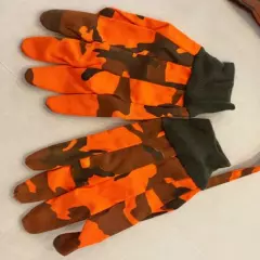 THE CAMO CLAN Blaze Orange (4) piece set Jacket Pants Hat Gloves XL