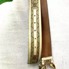 GUCCI GG Leather Interlocking G Buckle Belt