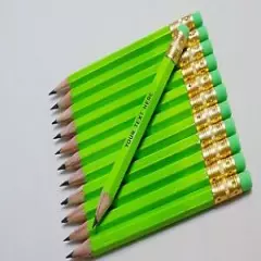 144 "ULTRA Green" Personalized Golf Pencils w/Erasers