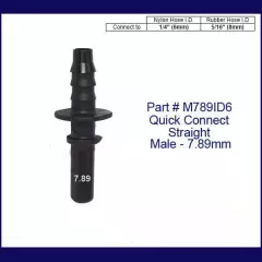 7.89mm 5/16" in Fuel Line Quick Connector Hose ID = 1/4" in 6mm Fitting Pair Gas