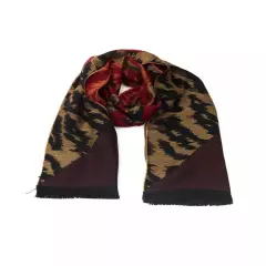 Cavalli Class Exotic Animalier Fantasy Logo Scarf - Scarves & Shawls - Brown