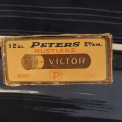 RARE Peters VICTOR 12 GA Smokeless Shotgun Shells Empty BOX