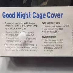 Good Night Cage Cover Prevue Hendryx Breathable, Calming, Reduces Stress NEW