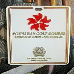 vtg - PGA Golf Bag Tag - POIPU BAY GOLF COURSE gc - Kauai HI - Tag 1