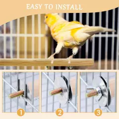 S&X Bird Perch, 5 PCS of Natural Wood Perches with Different Widths and Lengt...