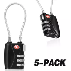 2-5Pack TSA Approved Luggage Locks Padlock for Travel Bag, Suit Case, Lockers