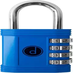 Padlock 4 Digit Combination Lock - for Gym School Locker, Outdoor Gate, Shed, Fe