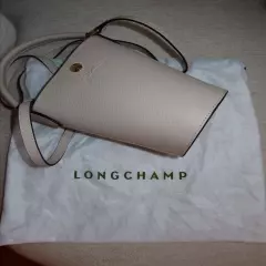 Longchamp Eggshell White Leather Epure XS Crossbody Bucket Bag $360 NEW