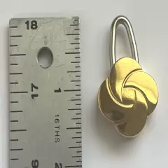 Small Gold Tone Swirl Luggage Lock with Key, Mini Padlock, 1.5”