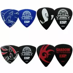 ESP SEGA Sonic & Shadow The Hedgehog 15/25th model Triangle/Teardrop Guitar Pick