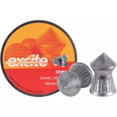 H&N Excite Spike .22 Cal 15.74Gr Pointed 200ct Airgun Pellets (HN-92145500002)