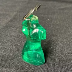 Green Resin Female Torso Key Ring