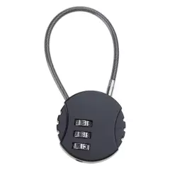 Small Travel Luggage Lock 3 Digit Combination Padlock Wire Rope Password Lock