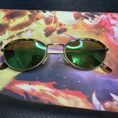  Vintage Revo 973-008 Advanced Circle Green/Yellow Mirrored Sunglass 