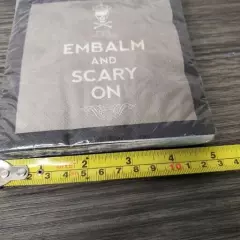 Emblam And Scary On HALLOWEEN Party Paper Napkins 5 in X 5 in 20 Ct Black Grey 