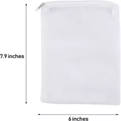 20pcs Nylon Aquarium Filter Media Bags Fish Tank Net Mesh Bag w/ Zipper Reusable