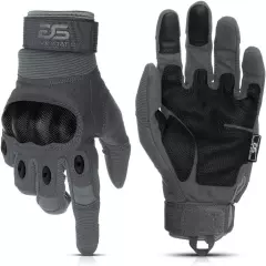  - Tactical Shooting Hard Knuckle Gloves for Men and Small Gray - Hard Knuckle