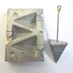 Triangle / Pyramid 3 in 1 2/3/4 oz lead weight Mould sea fishing for beach rod