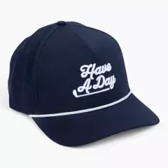 NEW Breezy Golf Have A Day Rope Snapback Hat Cap - Navy / White