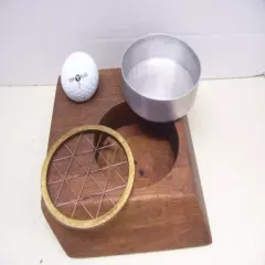 Vintage TITLEIST Acushnet Golf Ball Hole in One Trophy Ashtray Art Deco 