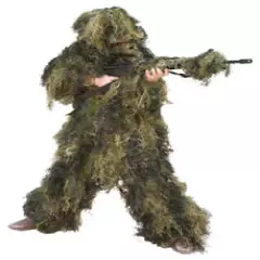 Red Rock Gear Ghillie Outdoor Hunting Suit Woodland Camouflage Youth L 70915YL