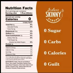 Jordan'S Skinny Syrups Sugar Free Coffee Syrup, Sugar Cookie Flavor Drink Mix