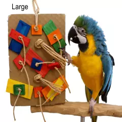 Cardboard Shreddy Parrot Toy (Pick a Size) Shreddable Cardboard Toy 