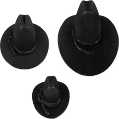 24 MINI COWBOY FELT HAT 2" Brown WESTERN WEDDING FAVORS RECUERDOS BIRTHDAY PART