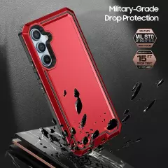 For Samsung Galaxy A14 A15 A54 5G Case PC+TPU Shockproof Cover +Tempered Glass