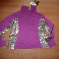 BROWNING WOMENS REALTREE PURPLE WINE LOTUS 1/2 ZIP JACKET NWT