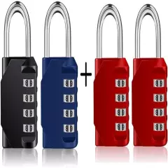 Combination Padlocks, 4 Digit Number Code for Gym Lock, School Lock, Locker Lock