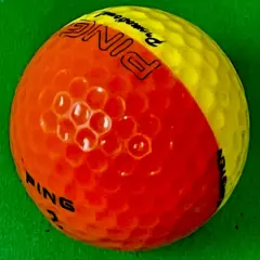 PING Promotional Karsten Orange Yellow GOLF BALL Rare 392 Or 432 Dimple 2 Color