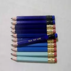 96 "Shades of Blue" Personalized Golf Pencils w/Erasers