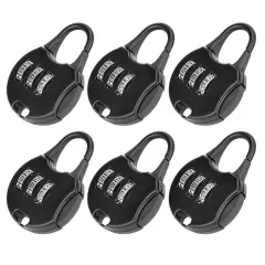 6pcs Portable 3 Digit Password Padlock Anti Theft Lock For Backpack Statione WYD