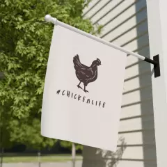 #chickenlife Garden House Flag Banner 2 Sizes 