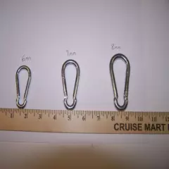 100 Metal Spring Clips -5/16" Snap Hooks - Sports Net Clip Spring Loaded - 8 mm