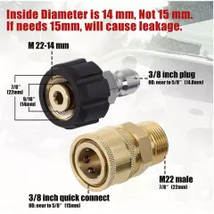 M22-14 to 3/8" Quick Release Connector Hose Adapter Pressure Washer Coupling□