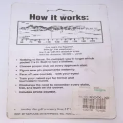 RARE NEW VINTAGE - 1989 JP LANN GOLF DISTANCE FINDER + STROKE COUNTER