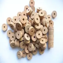 100 CORK RINGS 1 1/2"X1/2" BORE 3/8" GRADE B - FREE SHIP