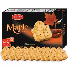 Maple Leaf Crème Cookies – Classic Canadian Cookie Made with Real Maple Syrup, P