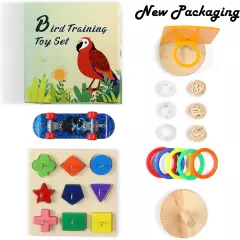 Bird Toys For Parakeets,5pcs Parrot Set （Include Basketball... 