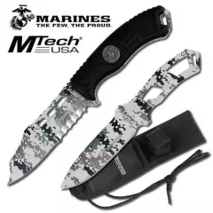 8.5" USMC The Grunt Fixed Blade Two Piece Tactical Knife SET DIGITAL CAMO Marine