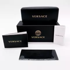 NEW VERSACE VE4465 5459/87 BLACK WHITE VE4465 545987 SQUARE UNISEX SUNGLASSES